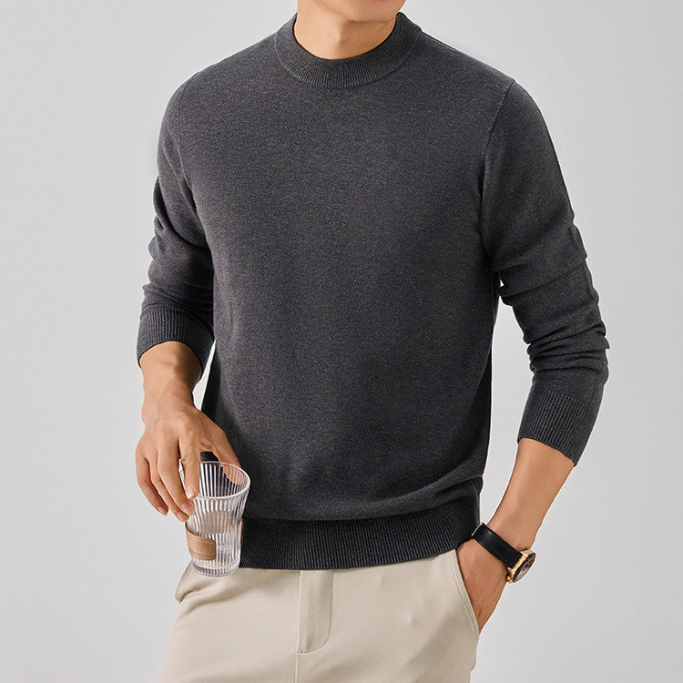 Mens Multi-Color Thickened Knit Sweater