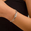 Design Double-layer Hollow Knot Open-ended Bracelet For Women Jewelry Wedding Pulseiras Lover Gift