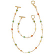 Colorful Daisy Bracelet and Necklace Set for Women, Floral Jewelry Set, Cute Everyday Commuter Accessories