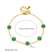 Retro Turquoise Blue Stainless Steel Jewelry Set