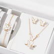 Fashion Butterfly Pendants Necklace Earrings Ring Bracelet Sets