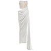 Women’s Asymmetrical Strapless Tube Dress – Sleeveless Crop Cutout Bodycon Spring Dress
