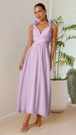 Women’s Floral Chiffon Backless Cross-Strap Dress