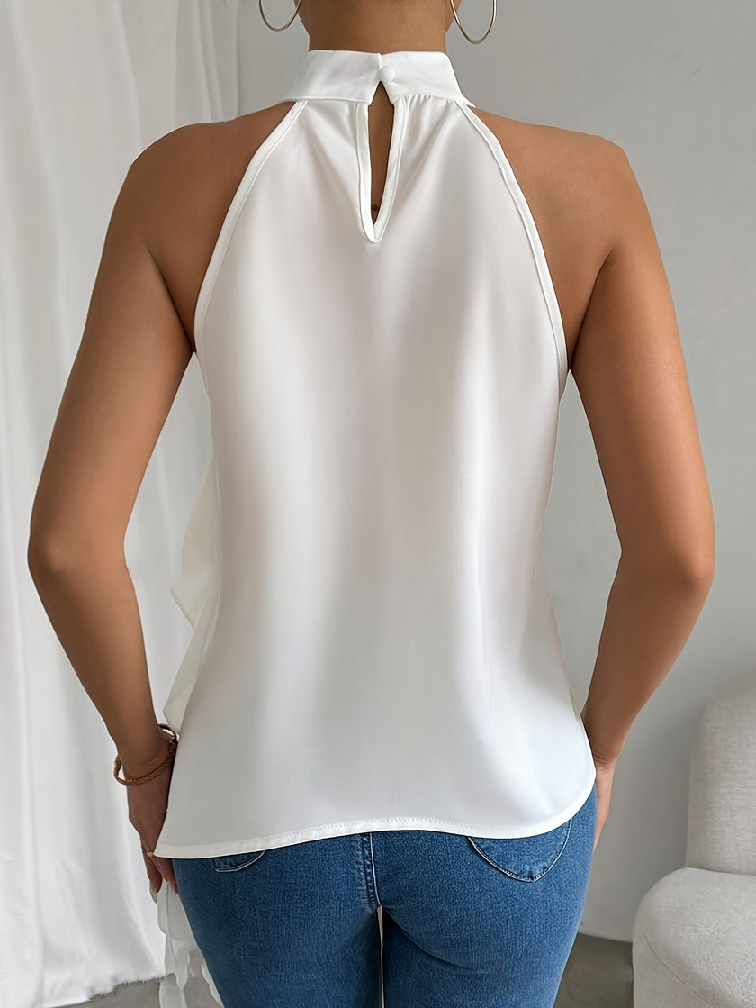Women’s Boho Style Halter Neck Backless Sleeveless Tank Top
