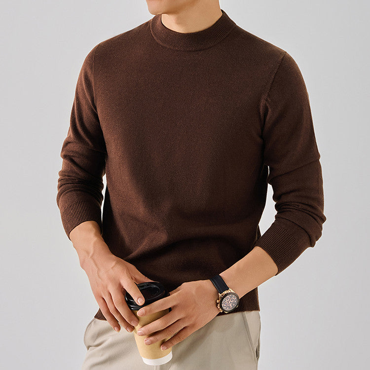 Mens Multi-Color Thickened Knit Sweater