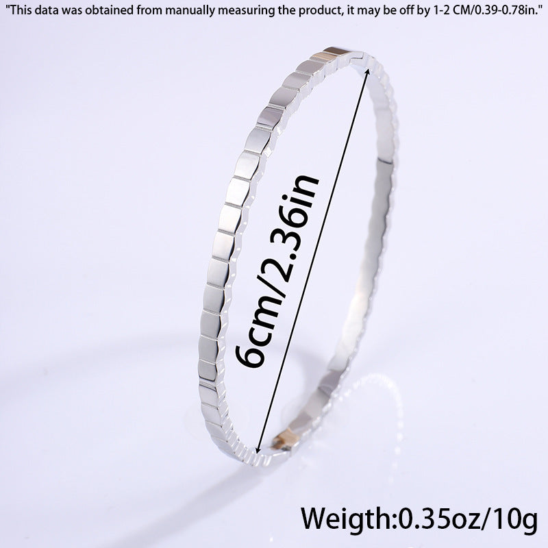 Ins Irregular Honeycomb-shaped Bracelet Fashion Minimalist Titanium Steel Bracelet Women's Jewelry