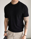 Casual Workwear T-shirt With A Small High Collar