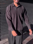 Men's Casual Pleated Long-sleeved Top