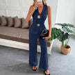 Women’s Summer 2-Piece Set – Simple Vest Top & Straight-Leg Pants Outfit