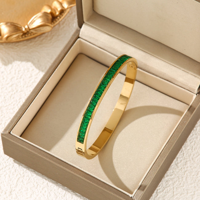 Luxury Style Diamond Titanium Steel Bracelet