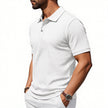 Men’s Plaid Polo Shirt – Breathable Casual Collared Short Sleeve T-Shirt