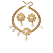 Flower Pearl Tassel Necklace Ear Stud Ring