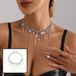 Cross Tassel Pearl Collarbone Chain