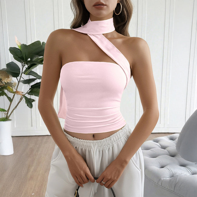 Women’s Spicy Girl Neck Gaiter Tube Top – Sexy Bustier Style