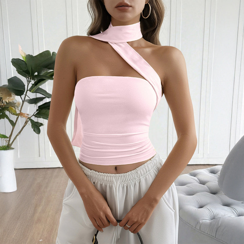 Women’s Spicy Girl Neck Gaiter Tube Top – Sexy Bustier Style