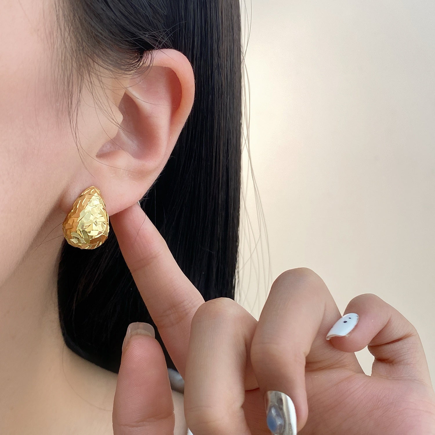 Personality Facet Drop Integrated Ear Clip