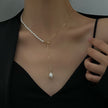 Fashionable Freshwater Pearl Adjustable Pull Necklace