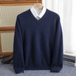 Men's Slimming Crew-neck Long-sleeve Pullover Sweater