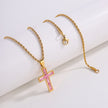 Style Diamond Cross Necklace Unique No Color Fading