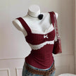 Women’s Lace Trim Bow Vest Top – Slim Fit Waistcoat Style