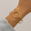Design Double-layer Hollow Knot Open-ended Bracelet For Women Jewelry Wedding Pulseiras Lover Gift