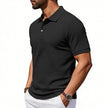 Men’s Plaid Polo Shirt – Breathable Casual Collared Short Sleeve T-Shirt