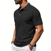 Men’s Plaid Polo Shirt – Breathable Casual Collared Short Sleeve T-Shirt