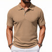 Men’s Plaid Polo Shirt – Breathable Casual Collared Short Sleeve T-Shirt