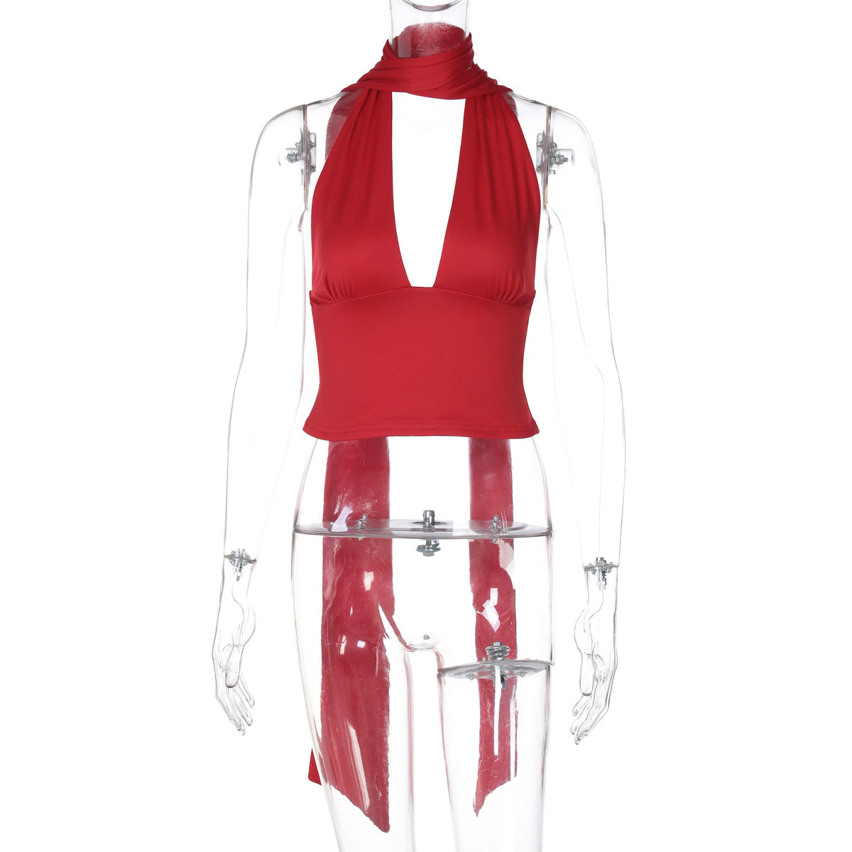 Deep V-neck Halter Tops Summer Fashion