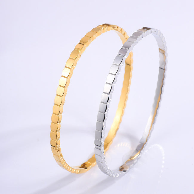 Ins Irregular Honeycomb-shaped Bracelet Fashion Minimalist Titanium Steel Bracelet Women's Jewelry