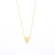Stainless Steel  Love Heart Bowknot Shape Charm Chain Choker
