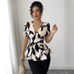 Summer Fashion Women's Printed Loose Casual Button Shirt
