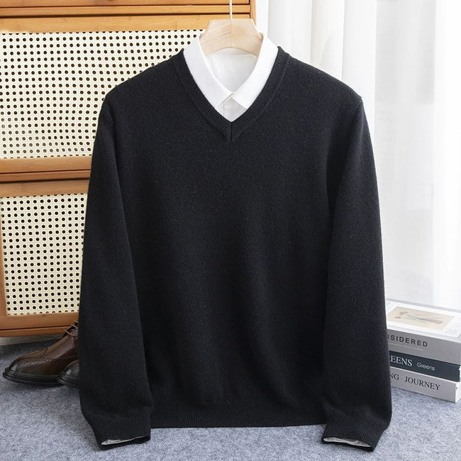 Men's Slimming Crew-neck Long-sleeve Pullover Sweater