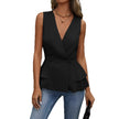 Solid Lace Trim Sleeveless Slim Fit Top