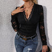 Women's Lace Up Long Sleeve Bodysuit