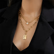 Fashion Jewelry Layered Face Portrait Chain Choker