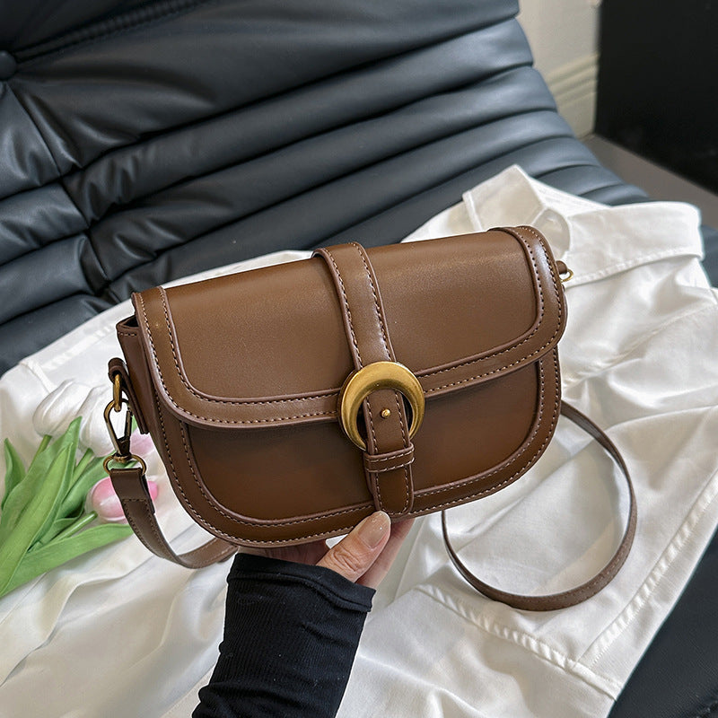 Retro High-grade Fashion Crossbody Saddle Bag