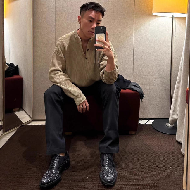 Mens Chunky Solid-Color Sweater For FallWinter