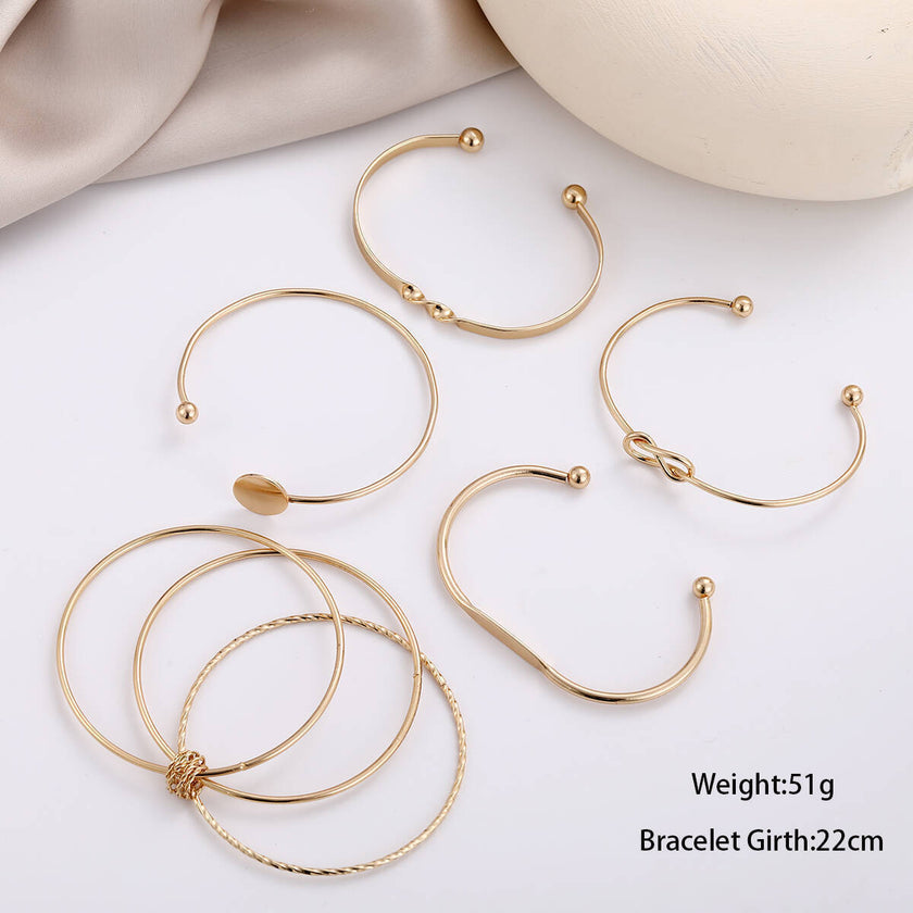 Bracelet Set Creative Simple Temperament Lady Twisted Hip Hop Style Bracelet