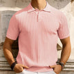 Men’s Casual Solid Color Short Sleeve Shirt – Loose Fit Lapel Summer Button-Up Top