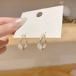 Geometric Distortion Drop Oil Lady C-shaped Earrings