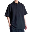 Men’s Jacquard Knit Polo Shirt – Wheat Pattern Short Sleeve Casual Polo