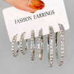 European And American Fashion Shiny C-shaped Earrings
