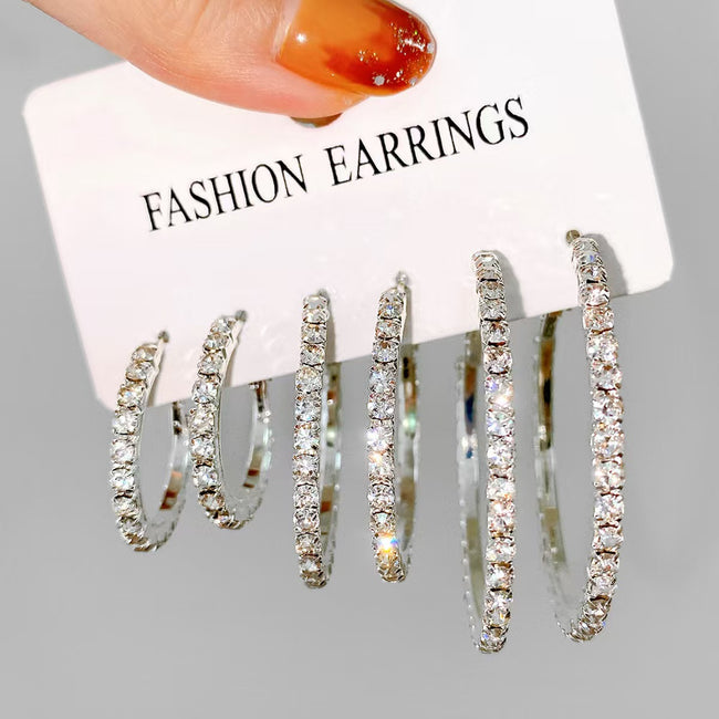 European And American Fashion Shiny C-shaped Earrings