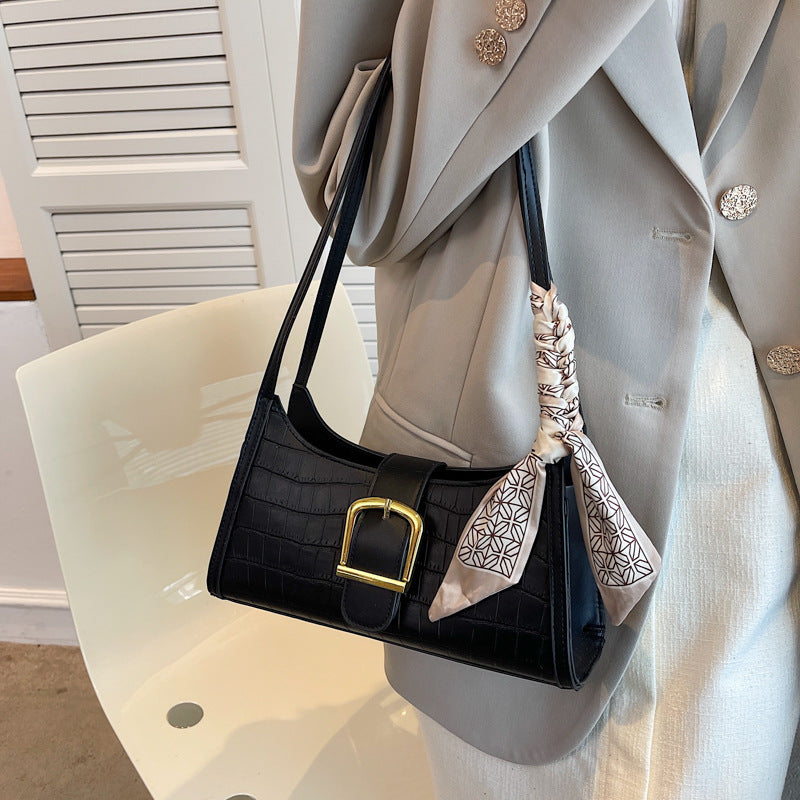 Women’s One-Shoulder Baguette Bag – Spring Versatile Fashion, Special-Interest Design, High-Quality Underarm Purse