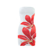 Women's Tube Top Flower Print Slim Sheath Short Dress