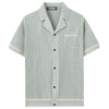 Men’s Summer Hollow-Out Knit T-Shirt – Breathable Casual Short Sleeve Top