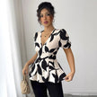 Summer Fashion Women's Printed Loose Casual Button Shirt
