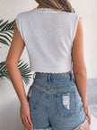 Women’s Leaf Hollow Out Cropped Knit Top – Summer Vacation Beach Crop Sweater