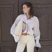 Solid Button Front Drop Shoulder Loose Shirt